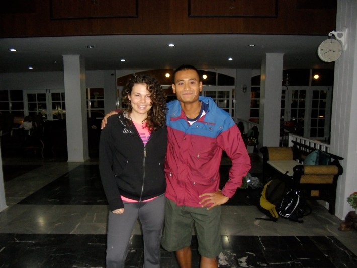 Aka and I at 3:30am about to leave the hotel